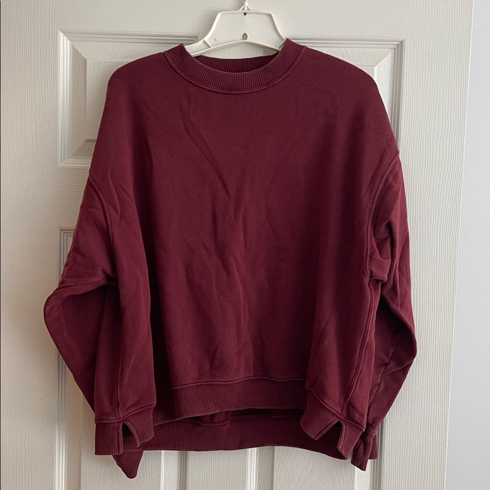 American Eagle Outfitters Burgundy Crewneck Sweatshirt